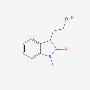 molecular formula C11H13NO2 B2986481 3-(2-hydroxyethyl)-1-methyl-1,3-dihydro-2H-indol-2-one CAS No. 121670-65-3