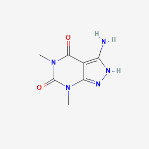 molecular formula C7H9N5O2 B2986489 3-amino-5,7-dimethyl-2H-pyrazolo[3,4-d]pyrimidine-4,6(5H,7H)-dione CAS No. 67304-67-0