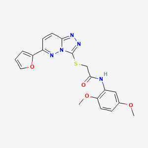 molecular formula C19H17N5O4S B2986501 N-(2,5-dimethoxyphenyl)-2-((6-(furan-2-yl)-[1,2,4]triazolo[4,3-b]pyridazin-3-yl)thio)acetamide CAS No. 894066-99-0