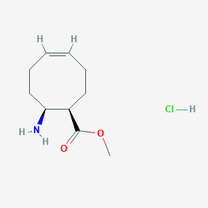 molecular formula C10H18ClNO2 B2986525 Methyl (1R,4Z,8S)-8-aminocyclooct-4-ene-1-carboxylate;hydrochloride CAS No. 2470279-62-8
