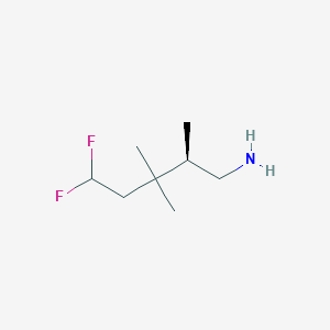 molecular formula C8H17F2N B2986551 (2R)-5,5-Difluoro-2,3,3-trimethylpentan-1-amine CAS No. 2248199-81-5