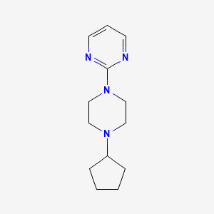 molecular formula C13H20N4 B2986560 2-(4-Cyclopentylpiperazin-1-yl)pyrimidine CAS No. 2034512-37-1