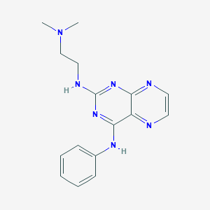 molecular formula C16H19N7 B2986561 N2-(2-(dimethylamino)ethyl)-N4-phenylpteridine-2,4-diamine CAS No. 946291-08-3