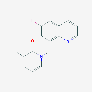 1-[(6-Fluoroquinolin-8-yl)methyl]-3-methyl-1,2-dihydropyridin-2-one