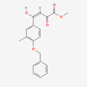 molecular formula C19H18O5 B2986612 Methyl (E)-4-hydroxy-4-(3-methyl-4-phenylmethoxyphenyl)-2-oxobut-3-enoate CAS No. 1993667-06-3