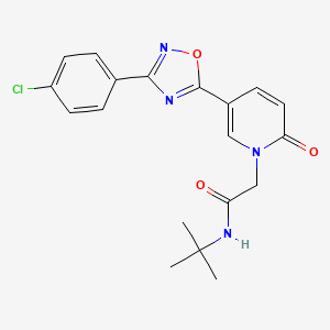 molecular formula C19H19ClN4O3 B2986617 N-(tert-butyl)-2-(5-(3-(4-chlorophenyl)-1,2,4-oxadiazol-5-yl)-2-oxopyridin-1(2H)-yl)acetamide CAS No. 1113106-31-2