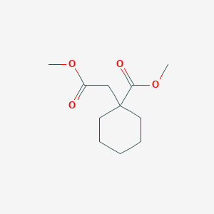molecular formula C11H18O4 B2986653 Methyl 1-(methoxycarbonylmethyl)cyclohexane-1-carboxylate CAS No. 68089-52-1