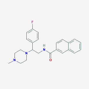 molecular formula C24H26FN3O B2986656 N-[2-(4-fluorophenyl)-2-(4-methylpiperazin-1-yl)ethyl]naphthalene-2-carboxamide CAS No. 903252-42-6