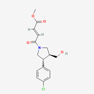 Methyl (E)-4-[(3R,4S)-3-(4-chlorophenyl)-4-(hydroxymethyl)pyrrolidin-1-yl]-4-oxobut-2-enoate