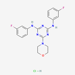 N2,N4-bis(3-fluorophenyl)-6-morpholino-1,3,5-triazine-2,4-diamine hydrochloride