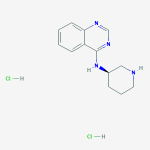 molecular formula C13H18Cl2N4 B2986669 N-[(3R)-Piperidin-3-yl]quinazolin-4-amine dihydrochloride CAS No. 1439894-63-9