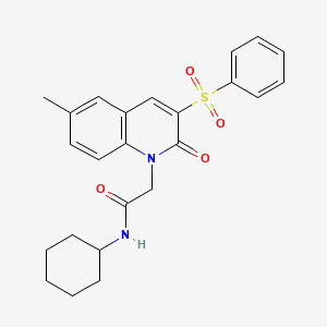 N-(3-fluorophenyl)-1-methyl-5-{4-oxo-4-[(3-phenylpropyl)amino]butanoyl}-4,5,6,7-tetrahydro-1H-pyrazolo[4,3-c]pyridine-3-carboxamide