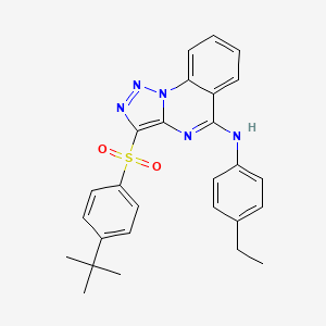 3-[(4-tert-butylphenyl)sulfonyl]-N-(4-ethylphenyl)[1,2,3]triazolo[1,5-a]quinazolin-5-amine