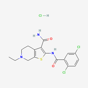 2-(2,5-Dichlorobenzamido)-6-ethyl-4,5,6,7-tetrahydrothieno[2,3-c]pyridine-3-carboxamide hydrochloride