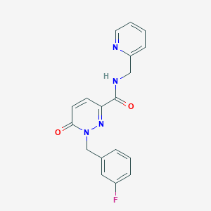 1-(3-fluorobenzyl)-6-oxo-N-(pyridin-2-ylmethyl)-1,6-dihydropyridazine-3-carboxamide