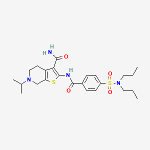 2-(4-(N,N-dipropylsulfamoyl)benzamido)-6-isopropyl-4,5,6,7-tetrahydrothieno[2,3-c]pyridine-3-carboxamide