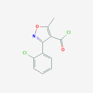 molecular formula C11H7Cl2NO2 B029867 3-(2-Chlorophenyl)-5-methylisoxazole-4-carbonyl chloride CAS No. 25629-50-9