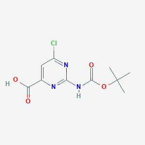6-Chloro-2-[(2-methylpropan-2-yl)oxycarbonylamino]pyrimidine-4-carboxylic acid