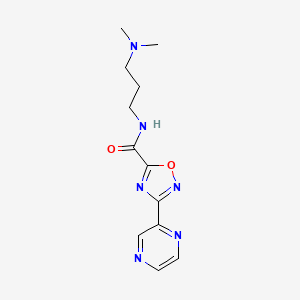 N-(3-(dimethylamino)propyl)-3-(pyrazin-2-yl)-1,2,4-oxadiazole-5-carboxamide
