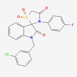 1-(3-Chlorobenzyl)-3'-(4-fluorophenyl)spiro[indoline-3,2'-thiazolidine]-2,4'-dione 1',1'-dioxide