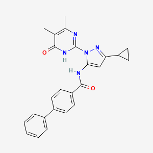 N-(3-cyclopropyl-1-(4,5-dimethyl-6-oxo-1,6-dihydropyrimidin-2-yl)-1H-pyrazol-5-yl)-[1,1'-biphenyl]-4-carboxamide