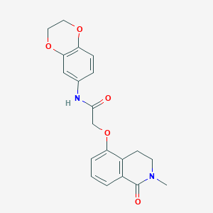 N-(2,3-dihydro-1,4-benzodioxin-6-yl)-2-[(2-methyl-1-oxo-3,4-dihydroisoquinolin-5-yl)oxy]acetamide