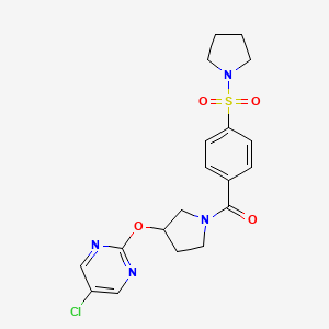 (3-((5-Chloropyrimidin-2-yl)oxy)pyrrolidin-1-yl)(4-(pyrrolidin-1-ylsulfonyl)phenyl)methanone
