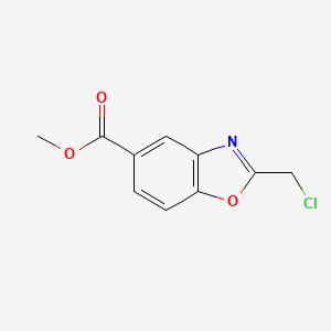 molecular formula C10H8ClNO3 B2986728 Methyl 2-(chloromethyl)-1,3-benzoxazole-5-carboxylate CAS No. 924862-18-0