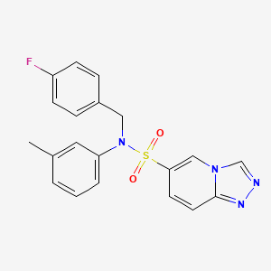 molecular formula C20H17FN4O2S B2986730 N-[(4-fluorophenyl)methyl]-N-(3-methylphenyl)-[1,2,4]triazolo[4,3-a]pyridine-6-sulfonamide CAS No. 1251632-89-9