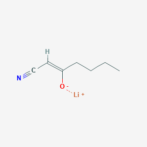 molecular formula C7H10LiNO B2986731 Lithium(1+) ion (1Z)-1-cyanohex-1-en-2-olate CAS No. 2126190-22-3