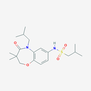 N-(5-isobutyl-3,3-dimethyl-4-oxo-2,3,4,5-tetrahydrobenzo[b][1,4]oxazepin-7-yl)-2-methylpropane-1-sulfonamide