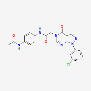 N-(4-acetamidophenyl)-2-(1-(3-chlorophenyl)-4-oxo-1H-pyrazolo[3,4-d]pyrimidin-5(4H)-yl)acetamide