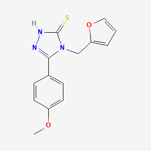 4-(furan-2-ylmethyl)-5-(4-methoxyphenyl)-4H-1,2,4-triazole-3-thiol