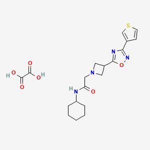 N-cyclohexyl-2-(3-(3-(thiophen-3-yl)-1,2,4-oxadiazol-5-yl)azetidin-1-yl)acetamide oxalate