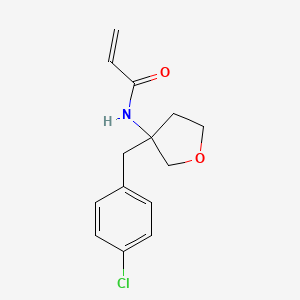 N-[3-[(4-Chlorophenyl)methyl]oxolan-3-yl]prop-2-enamide