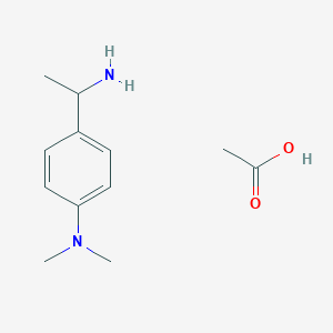 4-(1-aminoethyl)-N,N-dimethylaniline; acetic acid