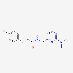 B2986809 2-(4-chlorophenoxy)-N-((2-(dimethylamino)-6-methylpyrimidin-4-yl)methyl)acetamide CAS No. 1797082-35-9