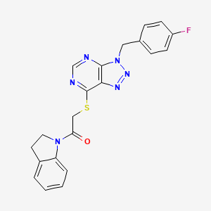 2-((3-(4-fluorobenzyl)-3H-[1,2,3]triazolo[4,5-d]pyrimidin-7-yl)thio)-1-(indolin-1-yl)ethanone