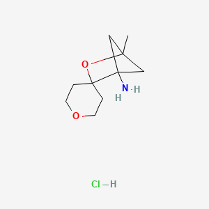 4-Methyl-3-oxaspiro[bicyclo[2.1.1]hexane-2,4'-oxane]-1-amine hydrochloride
