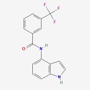 molecular formula C16H11F3N2O B2986824 N1-(1H-indol-4-yl)-3-(trifluoromethyl)benzamide CAS No. 882282-20-4