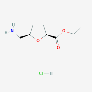 Ethyl (2S,5R)-5-(aminomethyl)oxolane-2-carboxylate;hydrochloride
