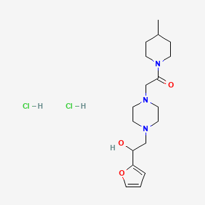2-(4-(2-(Furan-2-yl)-2-hydroxyethyl)piperazin-1-yl)-1-(4-methylpiperidin-1-yl)ethanone dihydrochloride