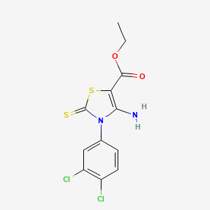 Ethyl 4-amino-3-(3,4-dichlorophenyl)-2-thioxo-2,3-dihydro-1,3-thiazole-5-carboxylate
