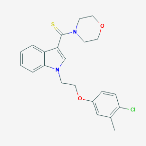 molecular formula C22H23ClN2O2S B298685 1-[2-(4-CHLORO-3-METHYLPHENOXY)ETHYL]-3-(MORPHOLINE-4-CARBOTHIOYL)-1H-INDOLE 