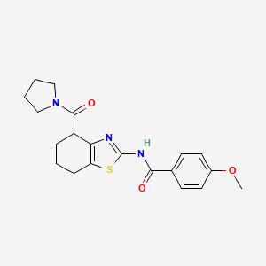 4-methoxy-N-(4-(pyrrolidine-1-carbonyl)-4,5,6,7-tetrahydrobenzo[d]thiazol-2-yl)benzamide