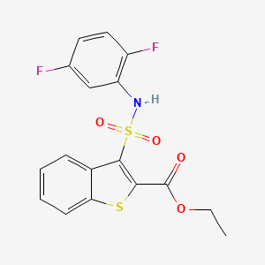 molecular formula C17H13F2NO4S2 B2986904 Ethyl 3-[(2,5-difluorophenyl)sulfamoyl]-1-benzothiophene-2-carboxylate CAS No. 932520-14-4