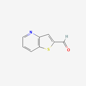 molecular formula C8H5NOS B2986916 Thieno[3,2-b]pyridine-2-carbaldehyde CAS No. 94191-18-1