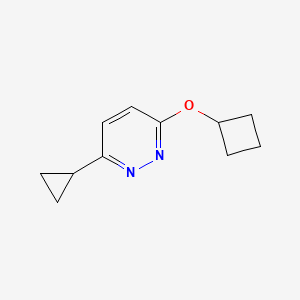 molecular formula C11H14N2O B2986942 3-Cyclobutoxy-6-cyclopropylpyridazine CAS No. 2175978-39-7