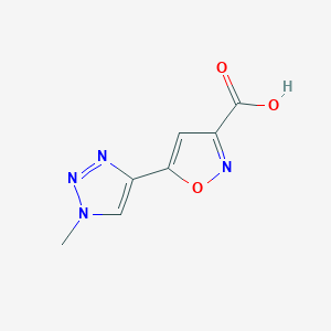 molecular formula C7H6N4O3 B2986964 5-(1-Methyl-1H-1,2,3-triazol-4-yl)isoxazole-3-carboxylic acid CAS No. 2153566-76-6