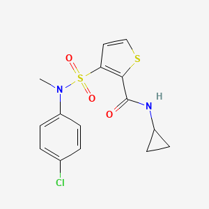 3-(N-(4-chlorophenyl)-N-methylsulfamoyl)-N-cyclopropylthiophene-2-carboxamide